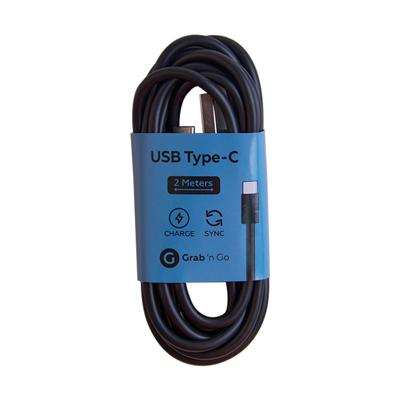 GrabNGo Gng Laad/datakabel Usb-c 2m Zw