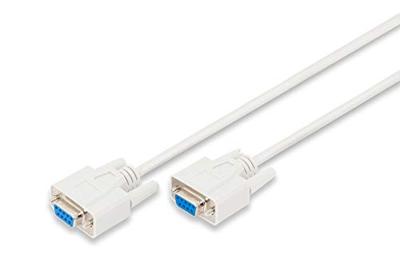 Digitus Aansluitkabel Serieel [1x D-sub bus 9-polig - 1x D-sub bus 9-polig] 3.00 m Beige