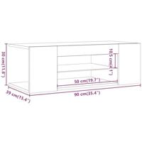 Tv-meubel met LED 90x39x30 cm bewerkt hout oud hout - thumbnail