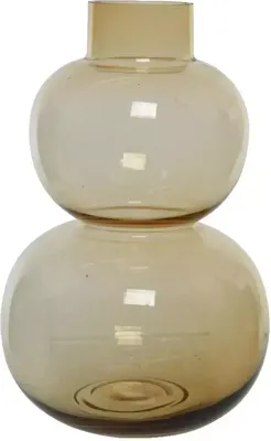 Vaas glas 18x28 cm bruin