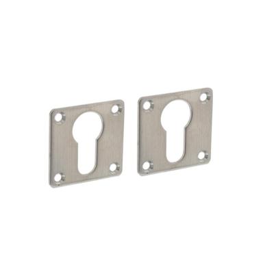 Cilinderrozetten 42x42x2mm rvs