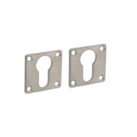 Intersteel Cilinderrozet vierkant 42x42x2mm geborsteld RVS - thumbnail