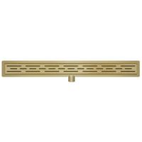 Wiesbaden Douchegoot Met Flens 90x7 cm 6.7 cm Diep Geborsteld Messing Goud - thumbnail
