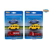 Basic 2-play traffic reddingsauto's set/politie/brandweer/ambulance - thumbnail