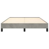 Bedframe fluweel lichtgrijs 140x190 cm - thumbnail