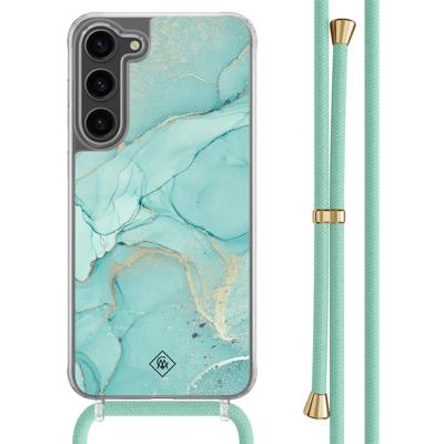Samsung Galaxy S23 Plus hoesje met mint koord - Touch of mint