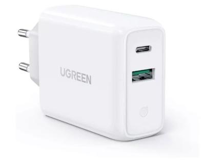 UGREEN 60468 Laadadapter USB-C bus, USB 3.0 bus A USB PD Wit Binnen