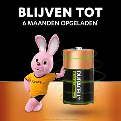 Duracell PreCharged Oplaadbare D batterij (mono) NiMH 3000 mAh 1.2 V 2 stuk(s)