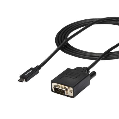 Kabel USB-C naar VGA Startech CDP2VGAMM2MB (2 m) Zwart