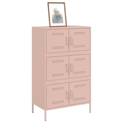 Hoge kast 68x39x113 cm staal roze