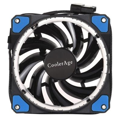 Kleur LED 12cm 3pin computeronderdelen chassis fan computer host Cooling Fan stille ventilator koeling met stroomaansluiting kabel & blauw licht (bla