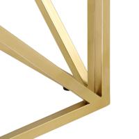 Salontafel roestvrijstaal en gehard glas goudkleurig - thumbnail