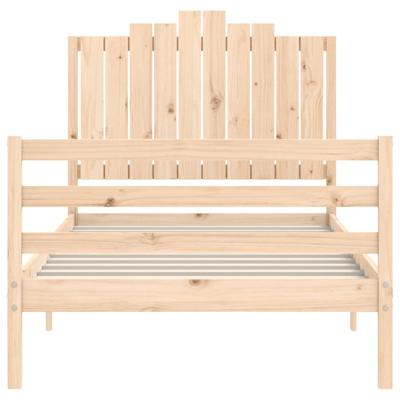 Bedframe met hoofdbord massief hout