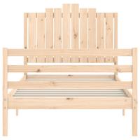 Bedframe met hoofdbord massief hout - thumbnail