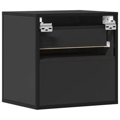 Nachtkastjes wandgemonteerd 2 st 40x31x39,5 cm zwart