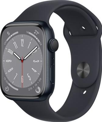 Apple Watch Series 8 OLED 45 mm Zwart GPS