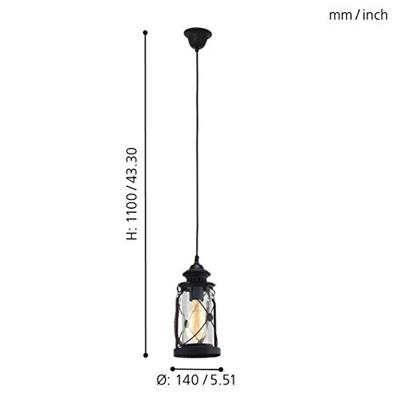 Eglo HanglampBradford zwart - 49213