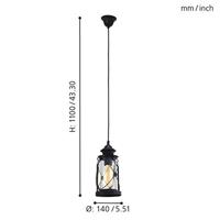 Eglo HanglampBradford zwart - 49213 - thumbnail