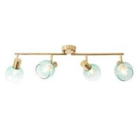 QAZQA Art Deco spot goud met groen glas 4-lichts - Vidro - thumbnail