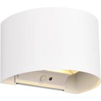 LED Wandlamp met Schemeringsensor - 5W - Warm Wit 3000K - Oplaadbaar - Mat Wit - thumbnail