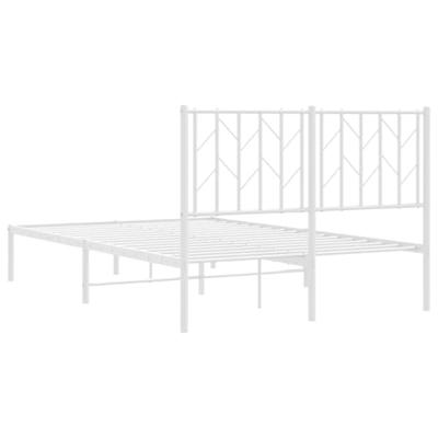 Bedframe met hoofdbord metaal wit 120x200 cm Bedframe met hoofdbord metaal wit 120x200 cm