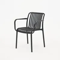 Tuinstoel Porto B-03 Zwart stapelbaar Vita - thumbnail