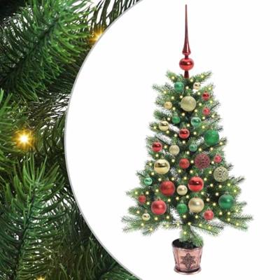 VidaXL Kerstboom met 150 led met standaard groen 90 cm pe VidaXL Kerstboom met 150 led met standaard groen 90 cm pe