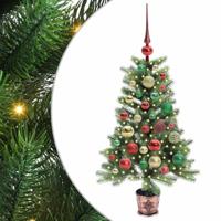 VidaXL Kerstboom met 150 led met standaard groen 90 cm pe - thumbnail
