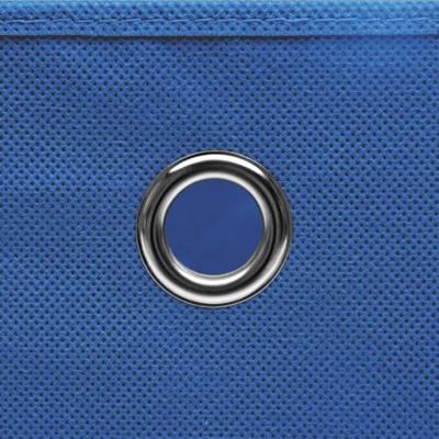 VidaXL Opbergboxen 10 st 32x32x32 cm stof blauw