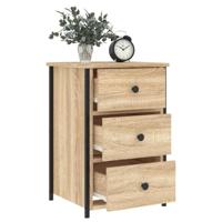 Nachtkastjes 2 st 40x36x60 cm bewerkt hout sonoma eikenkleurig - thumbnail