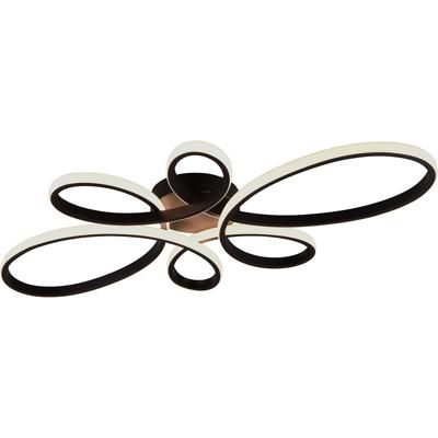 LED Plafondlamp 32W Dimbaar - Mat Zwart Metaal 4000K Natuurlijk Wit