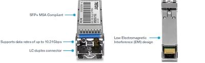 TRENDnet 10G-ER SFP+ module, single mode, LC transceiver module, tot 40 km, TEG-10GBS40