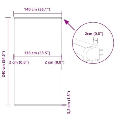 Doucherolgordijn met cassette 140x240 cm stofbreedte 136 cm Doucherolgordijn met cassette 140x240 cm stofbreedte 136 cm
