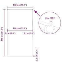 Doucherolgordijn met cassette 140x240 cm stofbreedte 136 cm - thumbnail