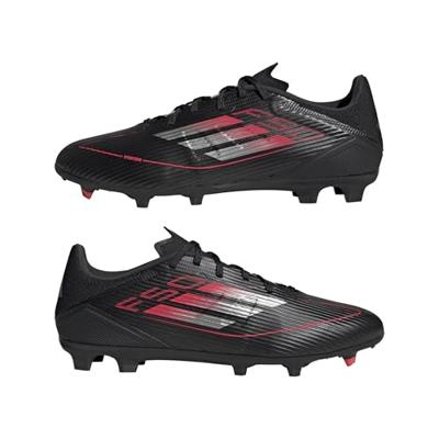 adidas F50 League Gras / Kunstgras Voetbaschoenen (MG) Zwart Rood Zilver