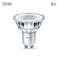 Philips LED 9290012182 LED-lamp Energielabel F (A - G) GU10 Reflector 4.6 W = 50 W Neutraalwit (Ø x l) 50 mm x 54 mm 6 stuk(s) - thumbnail