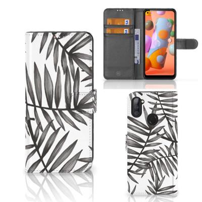 Samsung Galaxy M11 | A11 Hoesje Leaves Grey