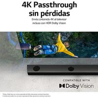 LG S80QY Soundbar TV 480 W, soundbar Dolby Atmos 3.1.3 kanalen met draadloze subwoofer, 3 kanalen up-firing, synergie met LG TV, DTS:X, IMAX Enhanced, Bluetooth, Wi-Fi, Spotify HiFi, HDMI in/out - thumbnail