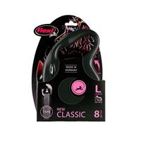 Flexi New Classic L Tape rollijn 8 meter Zwart - thumbnail