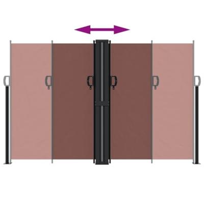 VidaXL Windscherm uittrekbaar 160x600 cm bruin VidaXL Windscherm uittrekbaar 160x600 cm bruin