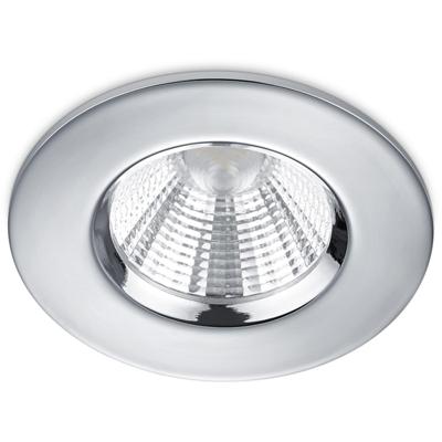 Dimbare LED Inbouwspot 5W - Waterdicht IP65 - Warm Wit 3000K - Glans Chroom