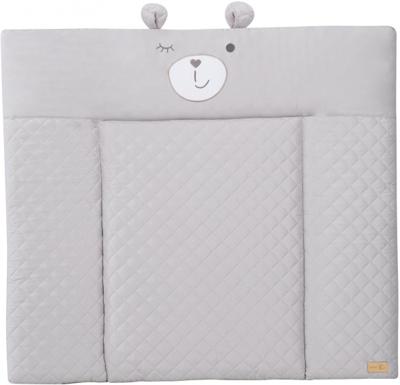 Verschoonmat - ROBA - Sammy Bear Face - 85 x 75 cm - Grijs