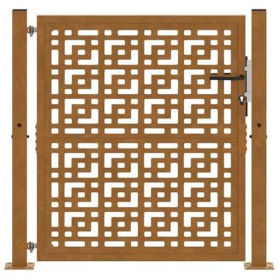 Poort met kruisontwerp 105x105 cm weervast staal