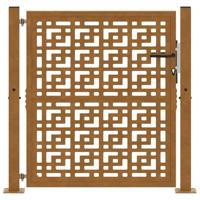 Poort met kruisontwerp 105x105 cm weervast staal - thumbnail