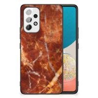 Samsung Galaxy A53 Marmeren Print Telefoonhoesje Marmer Bruin - thumbnail