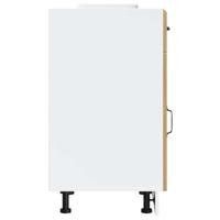 Keuken onderkast Lucca bewerkt hout artisanaal eikenkleur - thumbnail