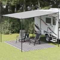 VidaXL Tenttapijt 300x400 cm antracietkleurig en wit - thumbnail