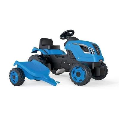 Smoby Farmer XL Pedal Tractor + Trailer - Blauw