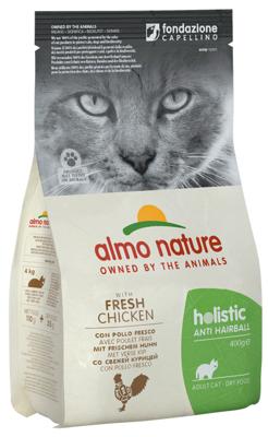 Almo Nature Holistic Functional Anti-Hairball droogvoer brokken met Verse Kip - in 400gr of 2kg