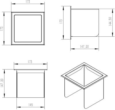 Saqu Essential inbouw reserverolhouder 20,8x14,7x74cm RVS
